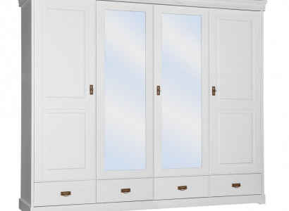 Kleiderschrank Landhaus Stil Regal Schrank Kleider Schränke Holz Möbel Weiss